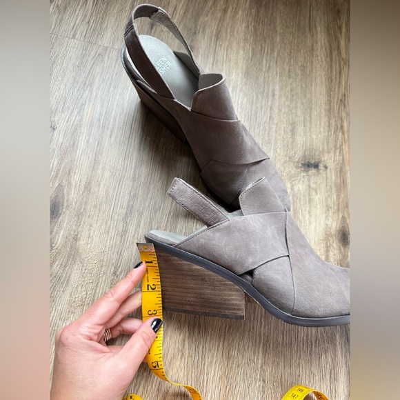 Eileen Fisher Token  Slingback Bootie. Sz 9 Rye Grey Rubles Leather - Picture 7 of 7